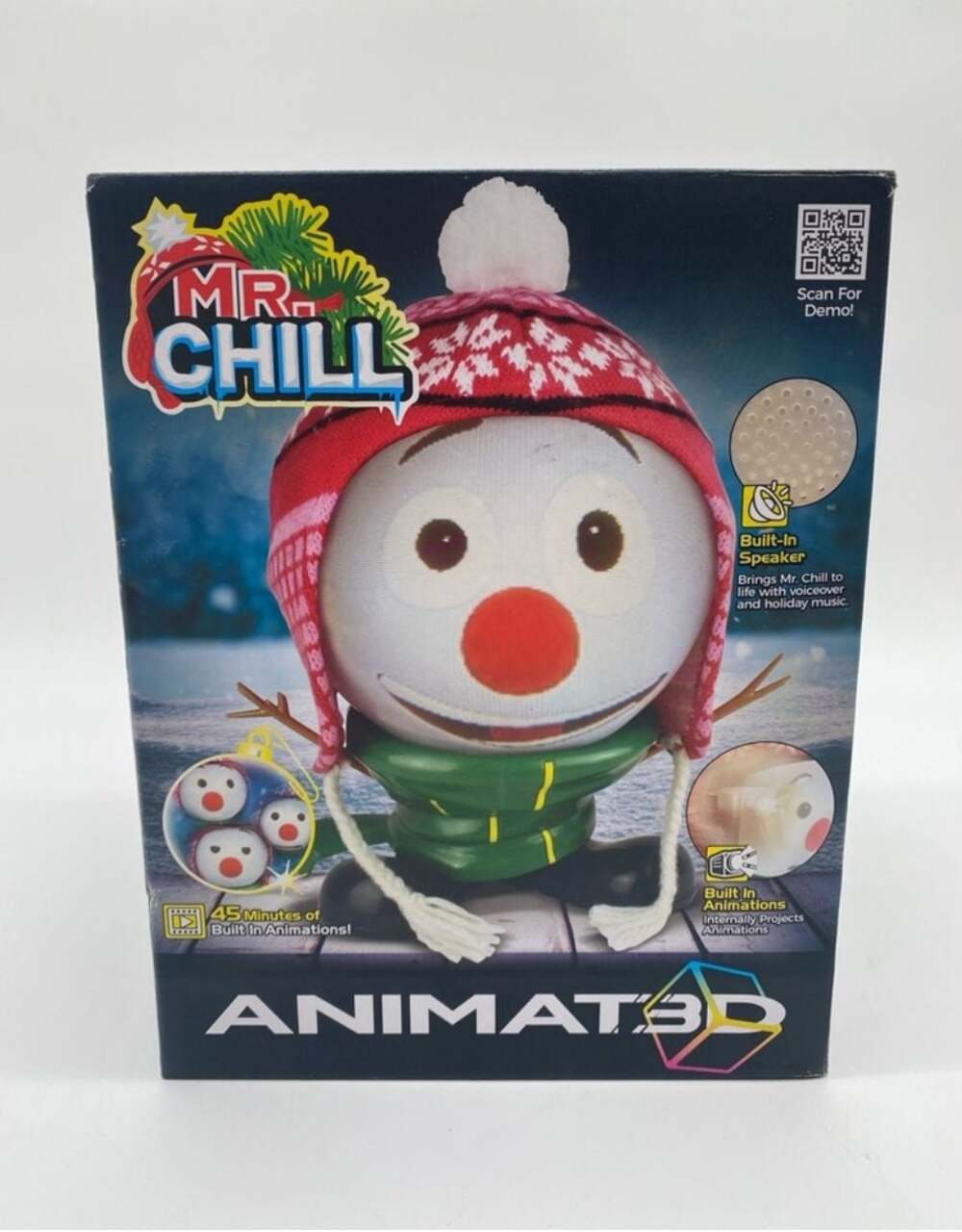 ANIMAT3D Mr. Chill Singing Talking Animated Snowman Projector 9in